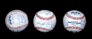 Lot of Three 1986 New York Mets World Champions Team Signed Baseballs (3)